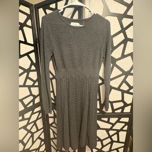 Calvin Klein Charcoal Long Sleeve Sweater Dress